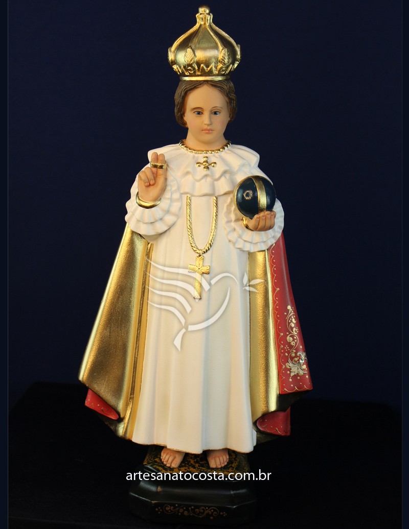 Menino Jesus de Praga 30cm Artesanato Costa