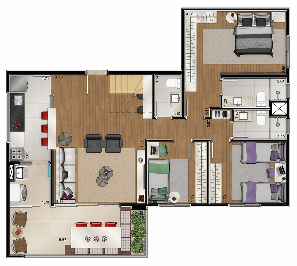 4-Planta-213m2-Duplex-Inferior - 4-Planta-213m2-Duplex-Inferior -